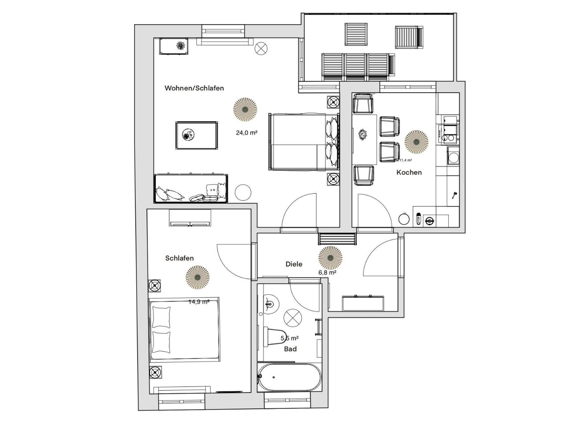 Pineapple Apartments Dresden Zwinger IV - 65 Qm - 1X Free Parking المظهر الخارجي الصورة